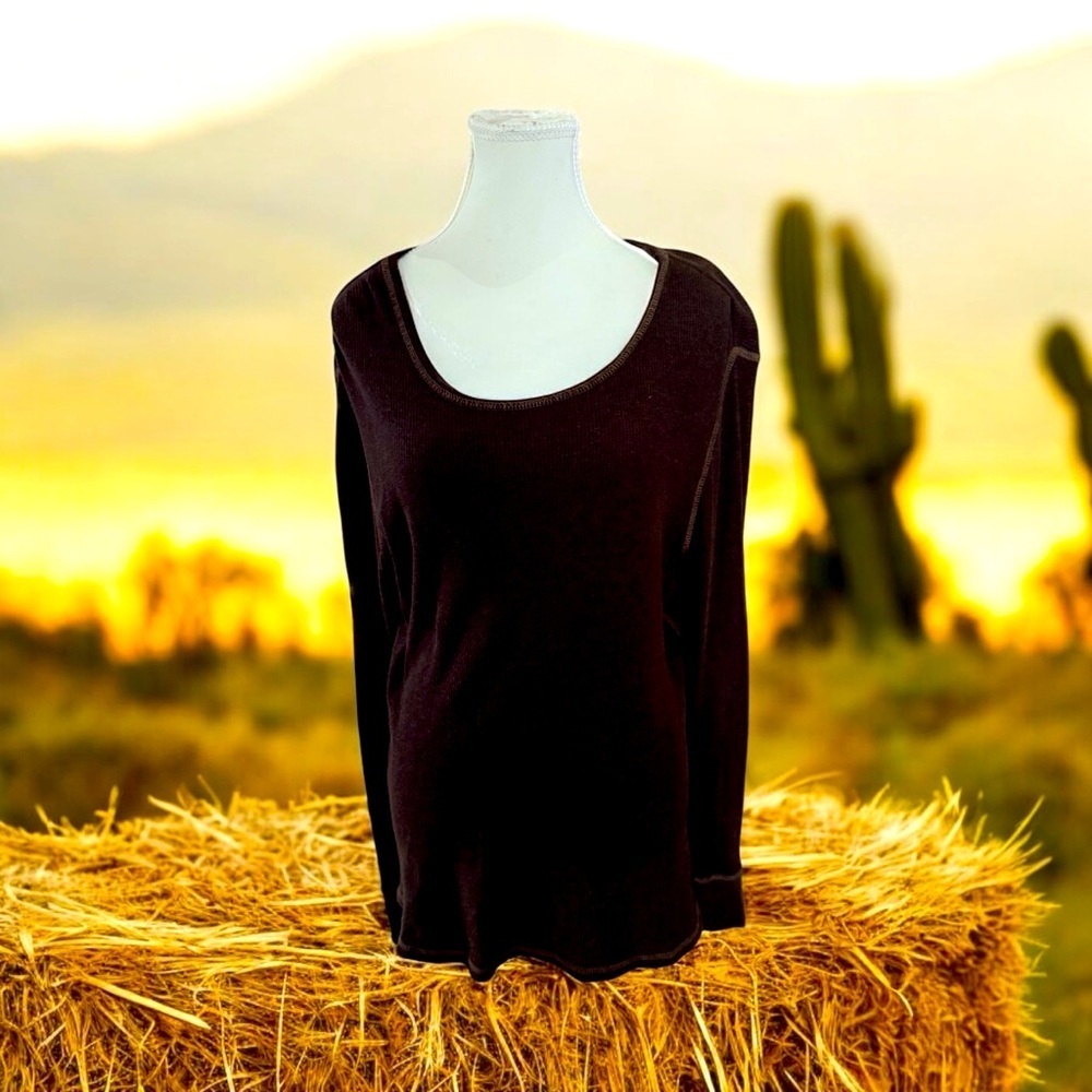 GAP Ribbed Cotton Long Sleeve Top Size 2X Activewear Athleisure